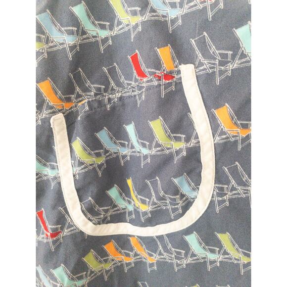 Vintage Liz Claiborne Beach Chair Print Wrap Skort with Piping Front Pocket 12 - Picture 4 of 7